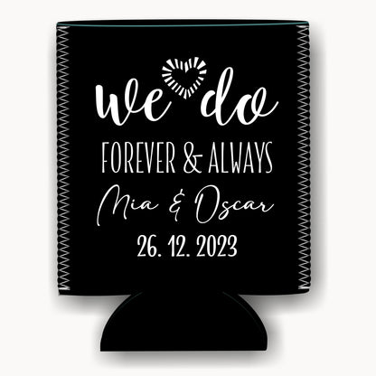 Colapsible flat-pack stubby holders wedding