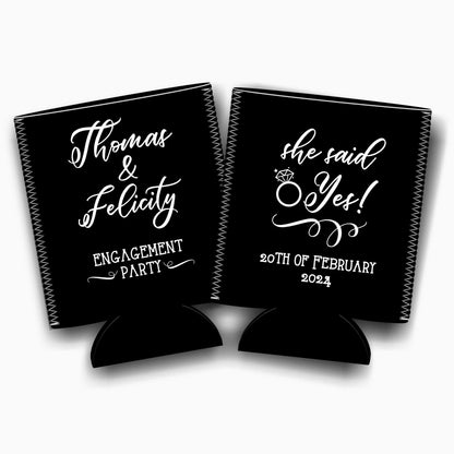 Colapsible flat-pack stubby holders wedding
