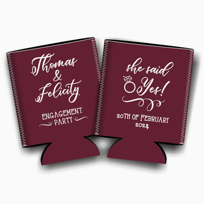 Colapsible flat-pack stubby holders wedding