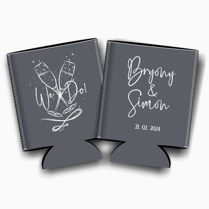 Colapsible flat-pack stubby holders wedding