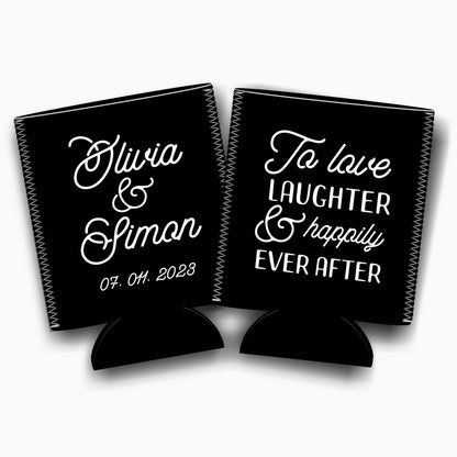 Colapsible flat-pack stubby holders wedding