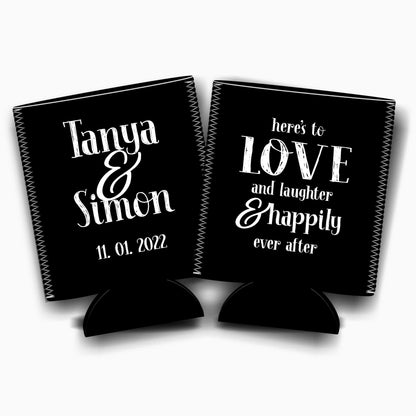 Colapsible flat-pack stubby holders wedding