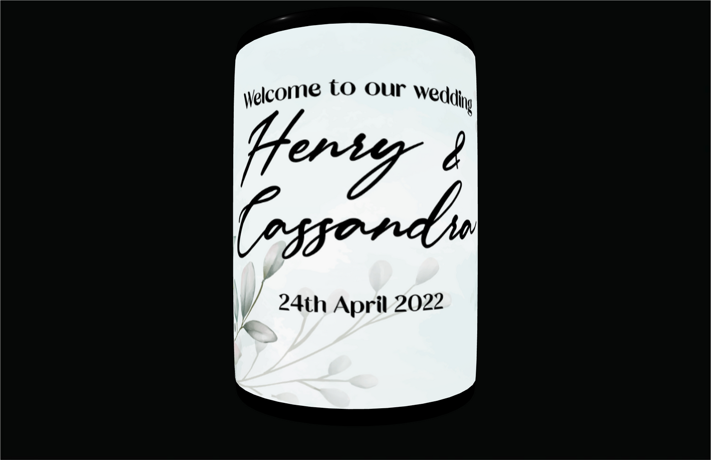 Full Colour Sublimated Wedding Stubby Holder / Can Cooler - Quantity of 20 - Design 93