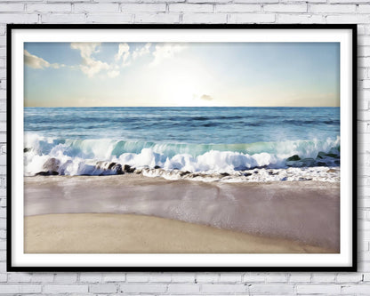 Beach Ocean Wall Art. Beach Prints. Ocean Prints. Size A4. #001