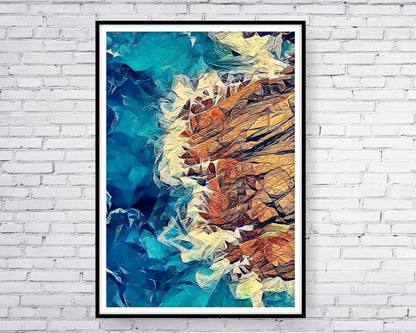 Ocean Rocky  Shore. 