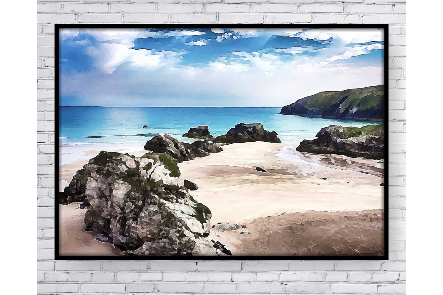 Beach Ocean Wall Art. Beach Prints. Artistic Watercolour beach print. Ocean Prints. Size A4. #0146