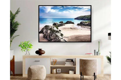Beach Ocean Wall Art. Beach Prints. Artistic Watercolour beach print. Ocean Prints. Size A4. #0146