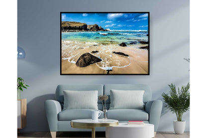 Beach Ocean Wall Art. Beach Prints. Artistic Watercolour beach print. Ocean Prints. Size A4. #0147