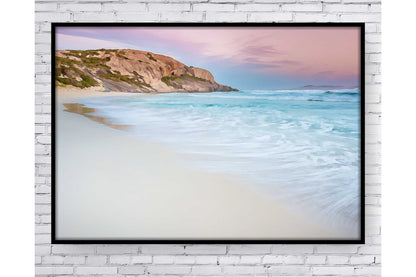 Beach Ocean Wall Art. Beach Prints. Artistic Watercolour beach print. Serene beach scene. Size A4. #0194