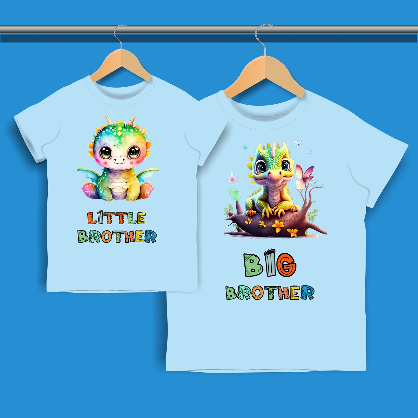 Dinosaur Big Brother Little Brother T-shirt for Boys - #12