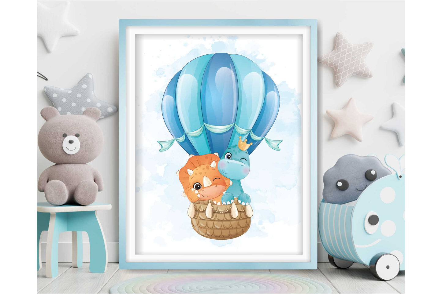Wall Art Print for Boys Air Baloon