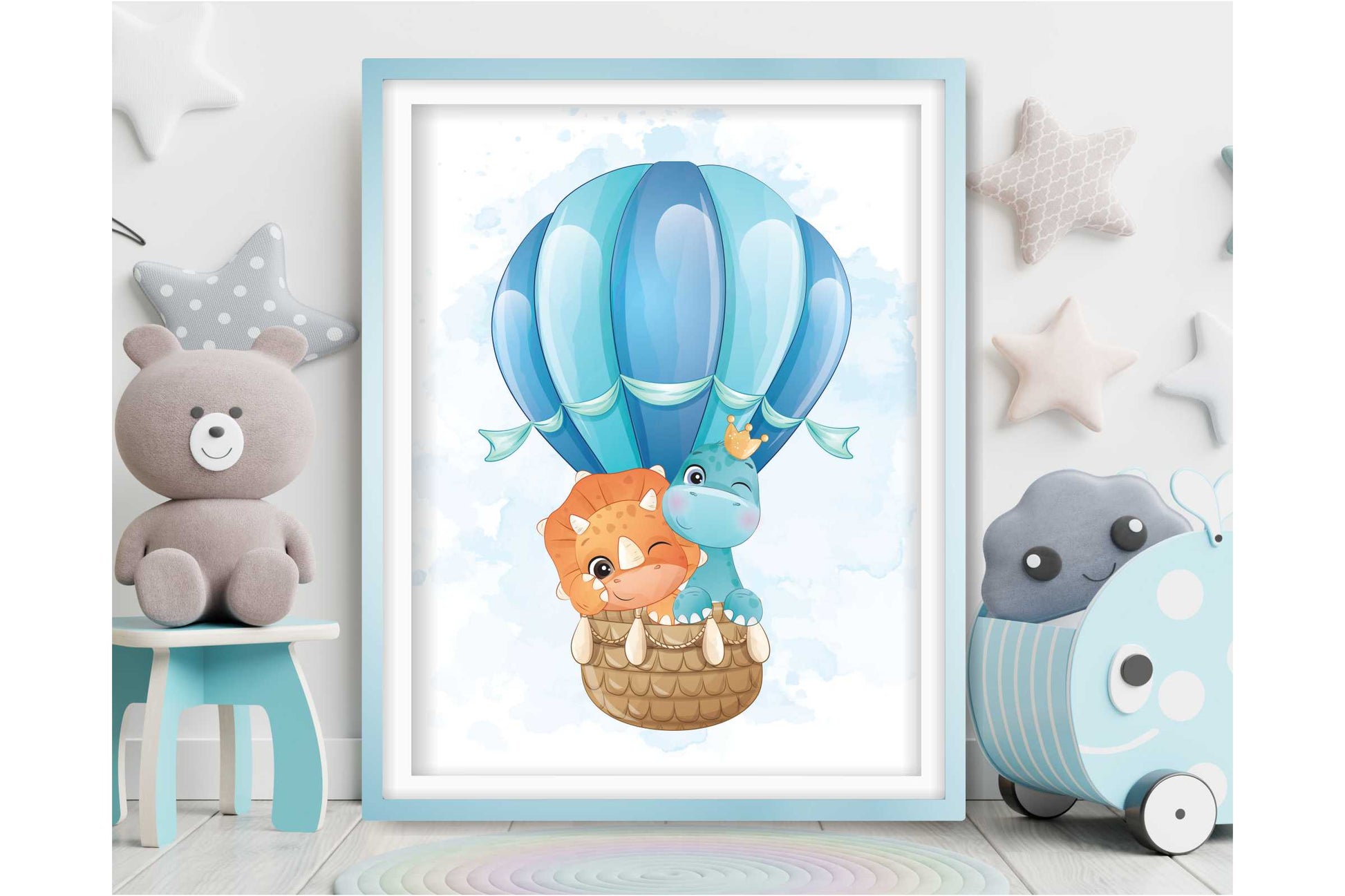 Wall Art Print for Boys Air Baloon