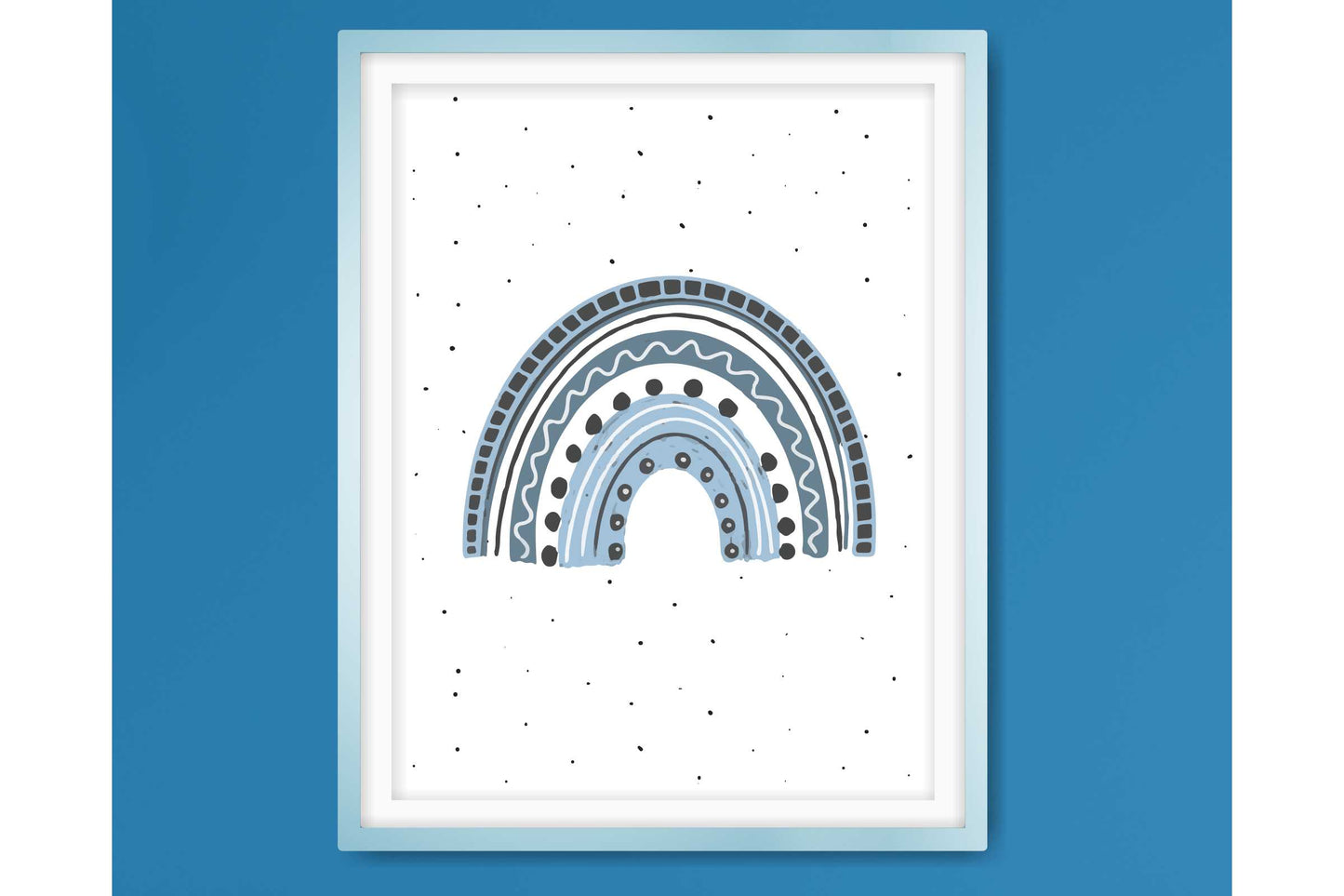 Wall Art Print for Boys Room Rainbow