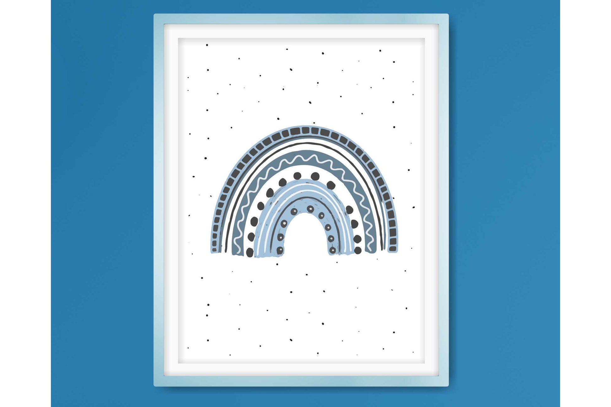 Wall Art Print for Boys Room Rainbow