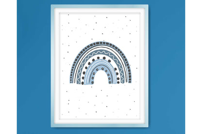 Wall Art Print for Boys Room Rainbow