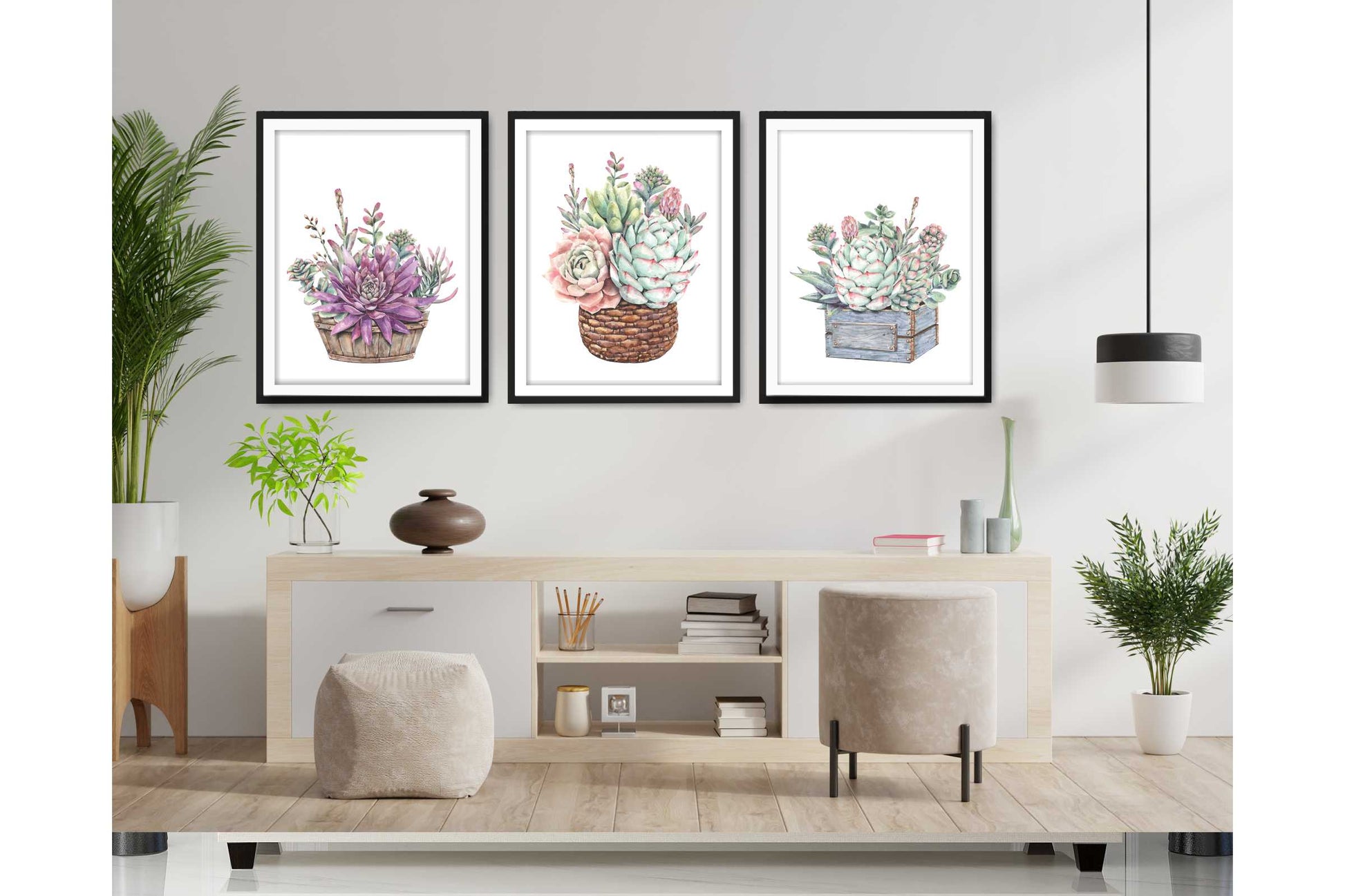 Floral and tropical floral wall art prints.