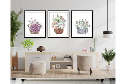 Floral and tropical floral wall art prints.