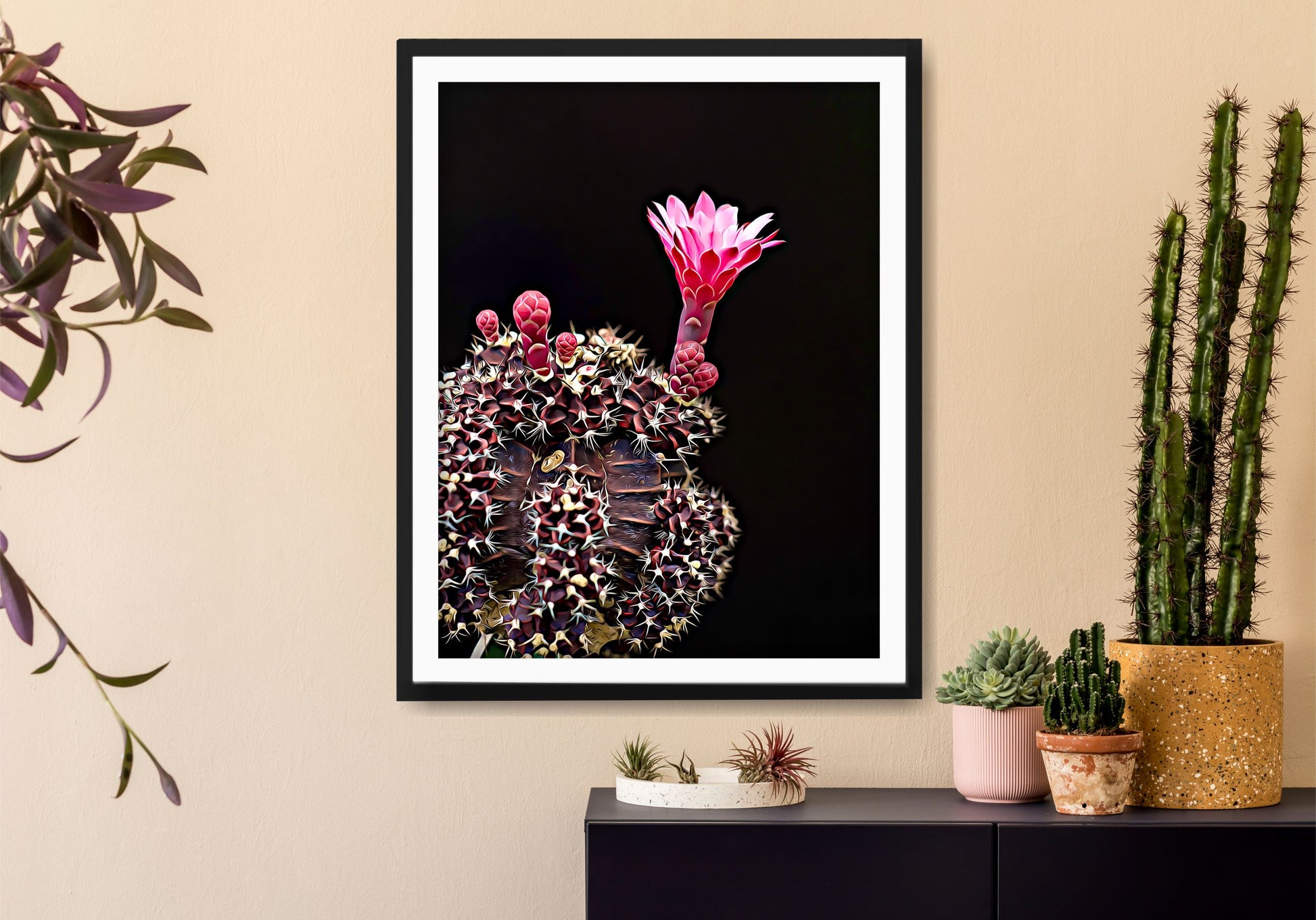 Floral and tropical floral wall art prints.