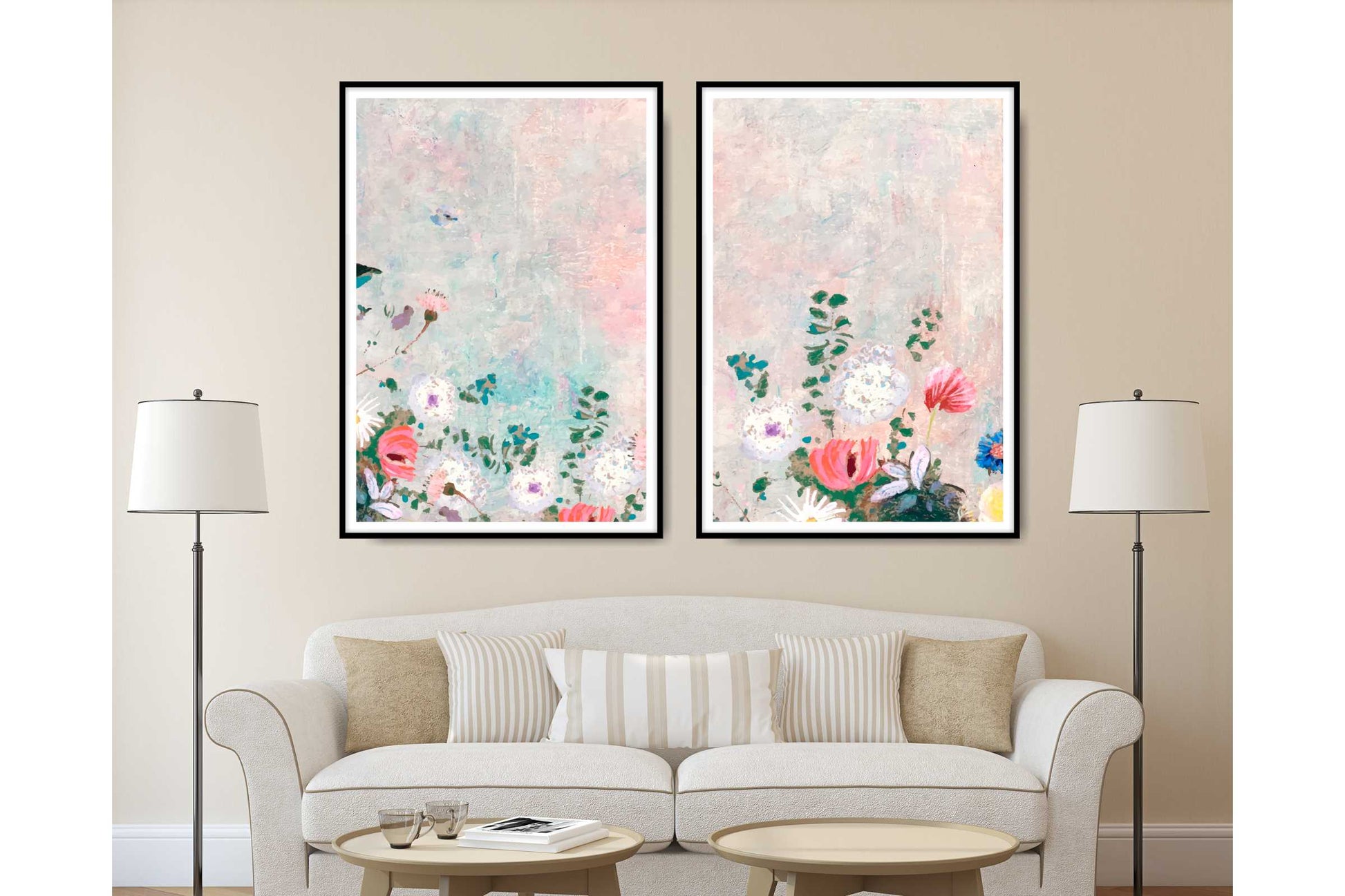Floral and tropical floral wall art. Floral and tropical floral prints.