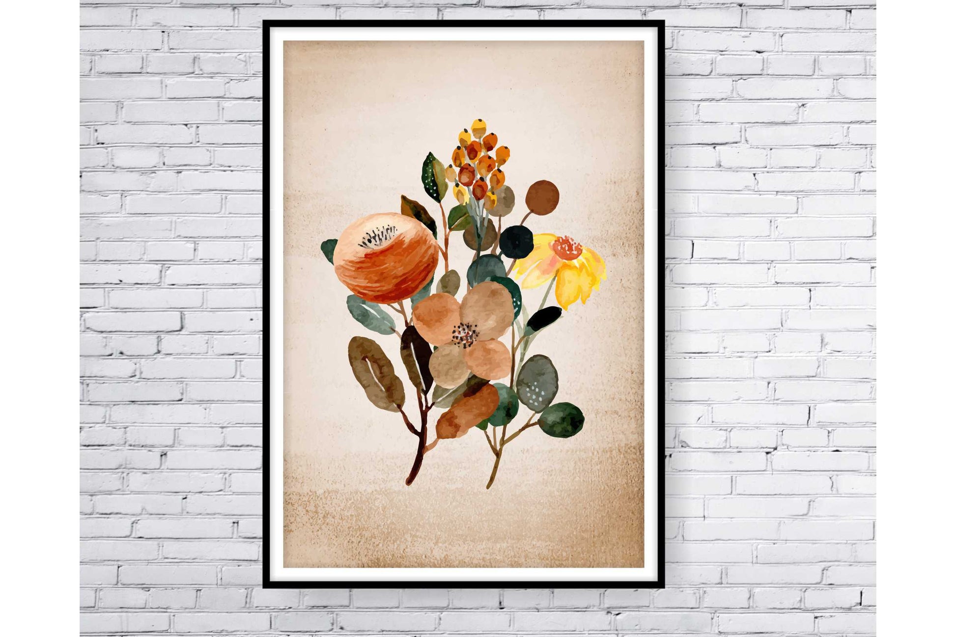 loral and tropical floral wall art. Watercolour Floral and tropical floral prints.