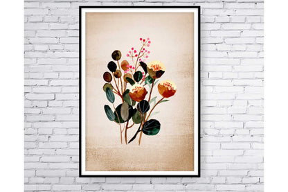 loral and tropical floral wall art. Watercolour Floral and tropical floral prints.
