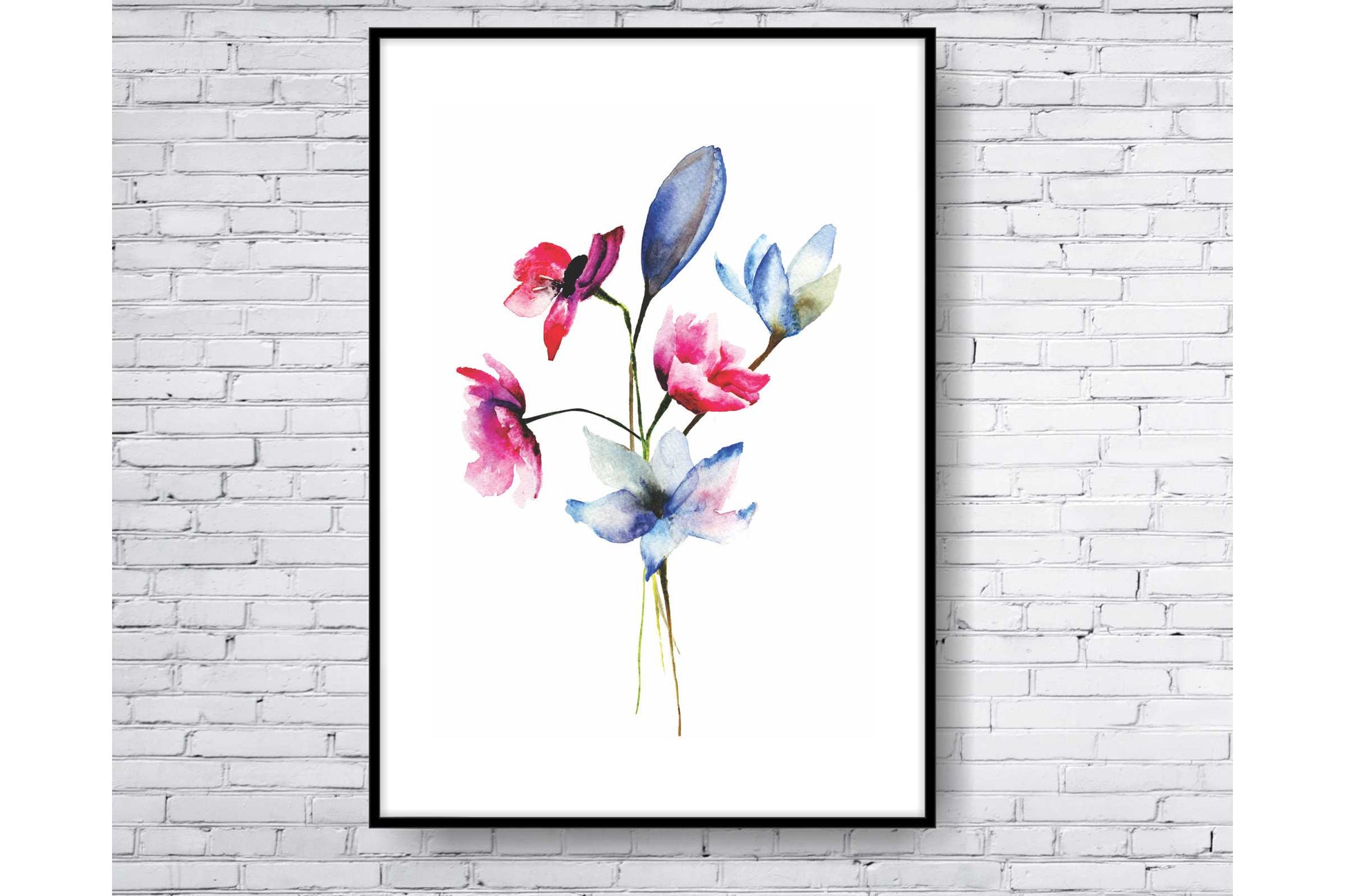 loral and tropical floral wall art. Watercolour Floral and tropical floral prints.
