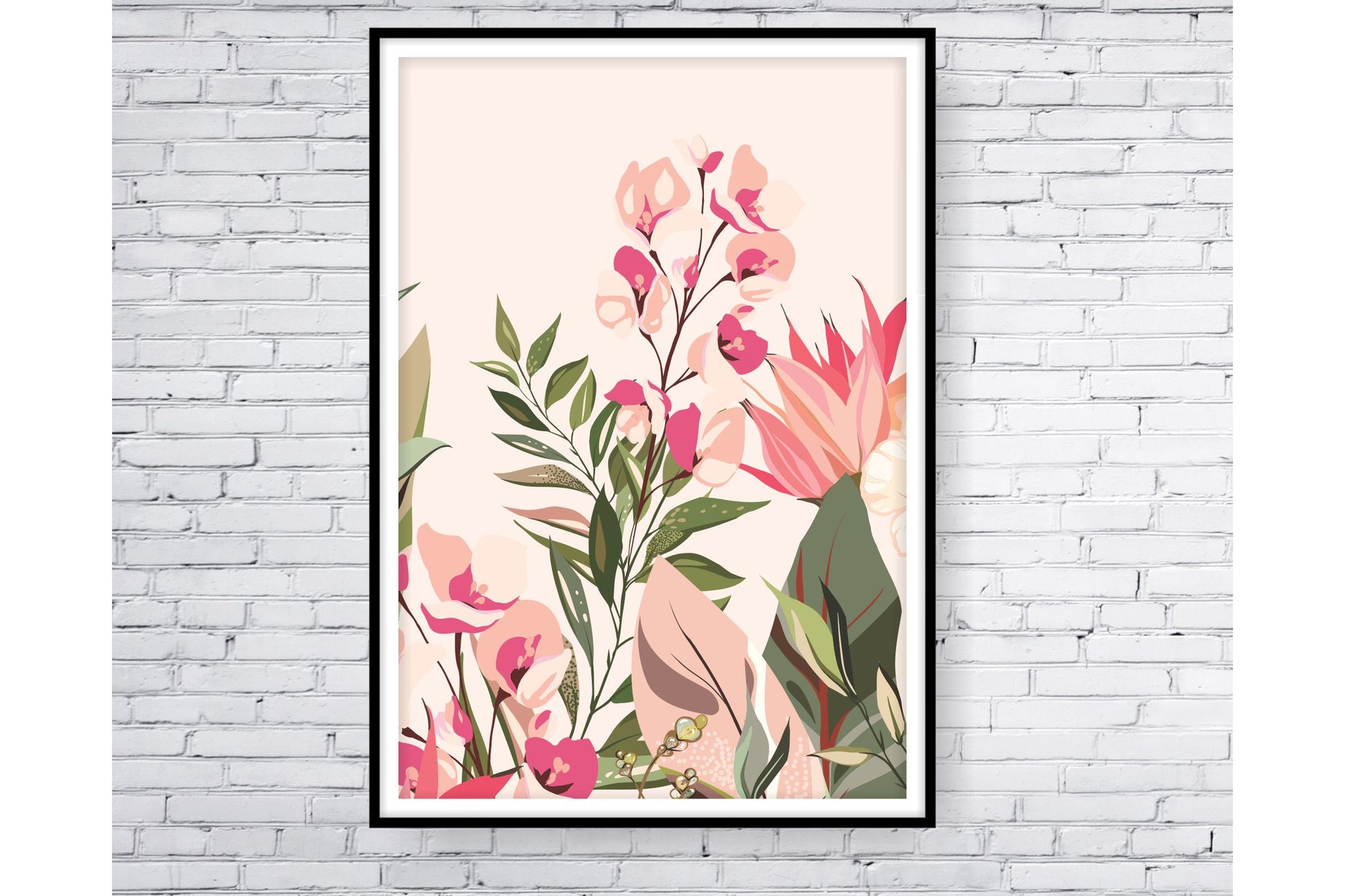 Floral and tropical floral wall art. Floral and tropical floral prints.