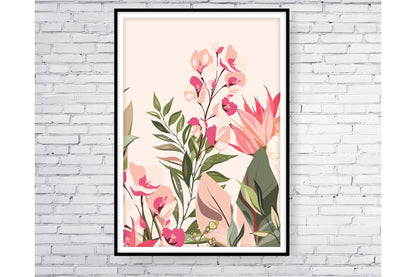 Floral and tropical floral wall art. Floral and tropical floral prints.
