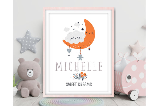 Personalized Wall Art Prints for Girls Room