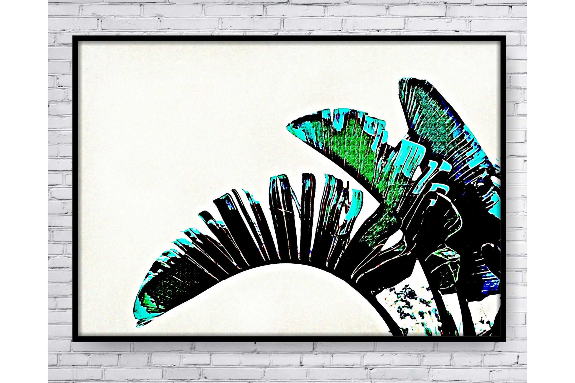 Pastel Tropical leavs print.