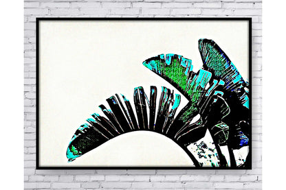 Pastel Tropical leavs print.