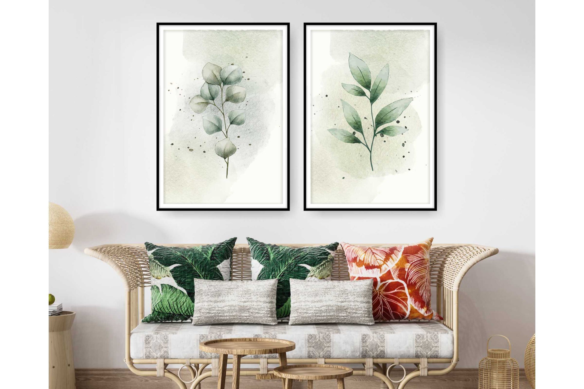 Floral and tropical floral wall art. Tropical leavs print.