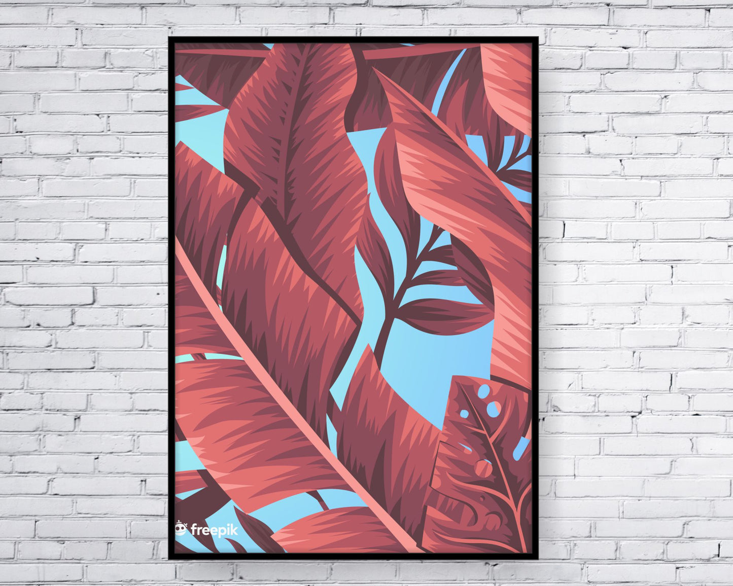 Floral and tropical floral wall art. Tropical leavs print.