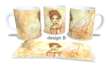 Colourfull Coffee and Tea Mug. Coffee Cup. Tea Mug. Vintage fairy. Full colour sublimated #281