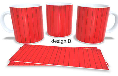 Colourfull Coffee and Tea Mug. Coffee Cup. Tea Mug. Coloured wood. Full colour sublimated #214