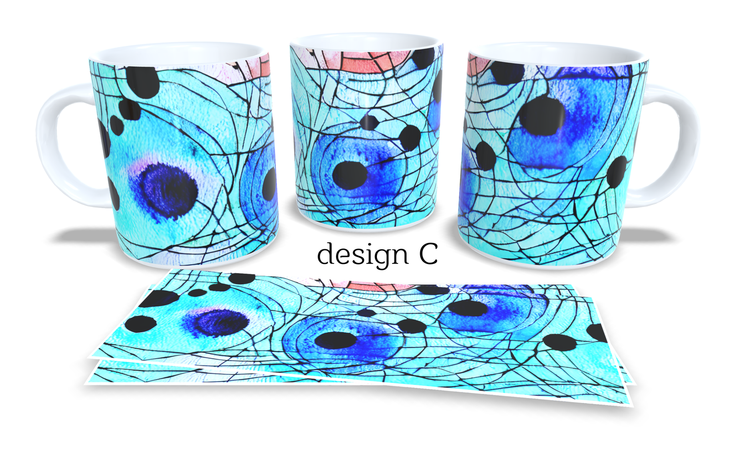 Colourfull Coffee and Tea Mug. Coffee Cup. Tea Mug. Abstract. Full colour sublimated #286