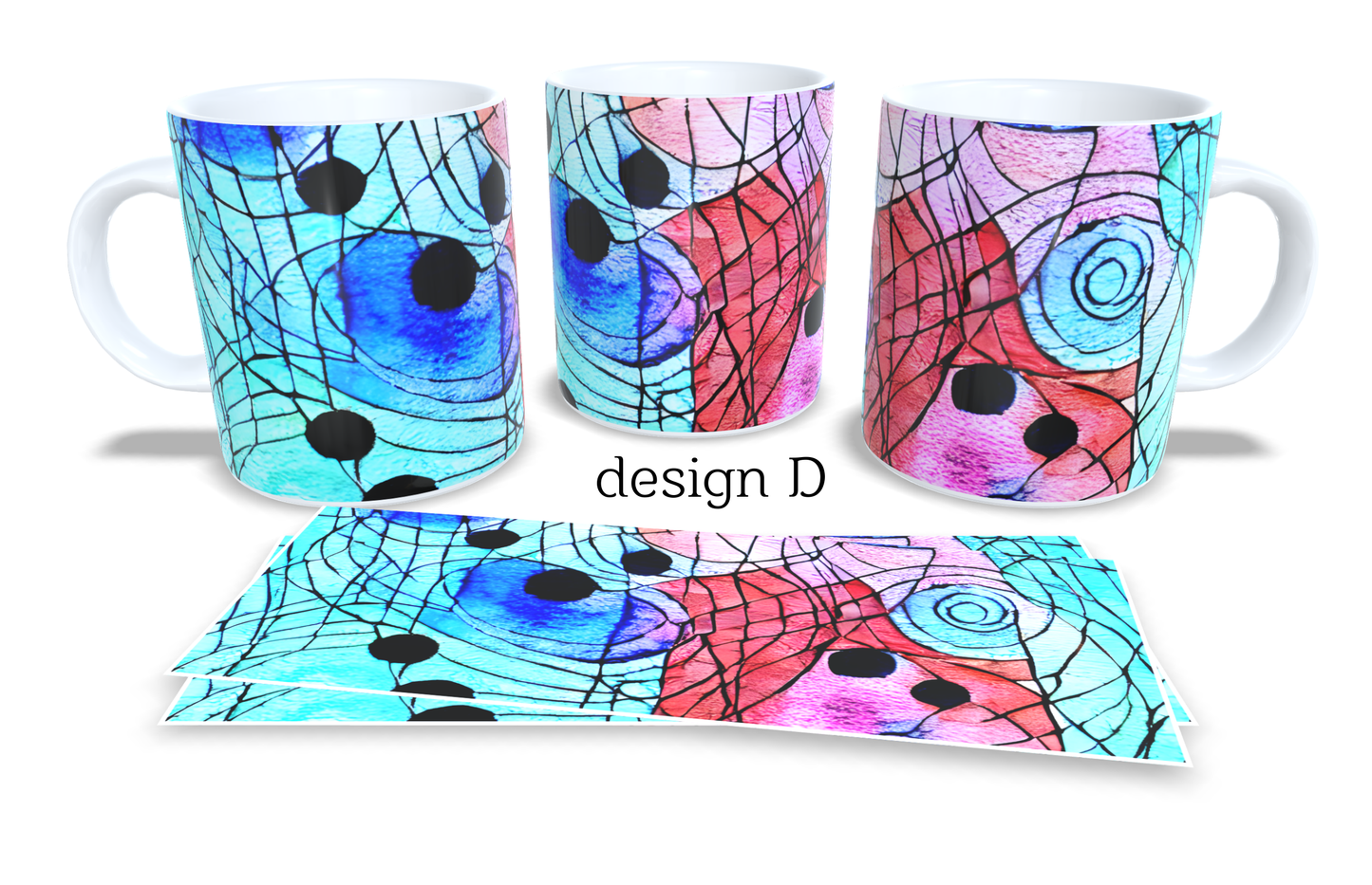 Colourfull Coffee and Tea Mug. Coffee Cup. Tea Mug. Abstract. Full colour sublimated #286