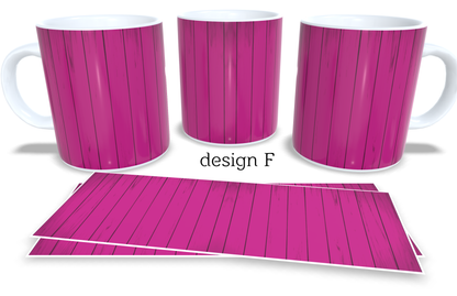 Colourfull Coffee and Tea Mug. Coffee Cup. Tea Mug. Coloured wood. Full colour sublimated #214