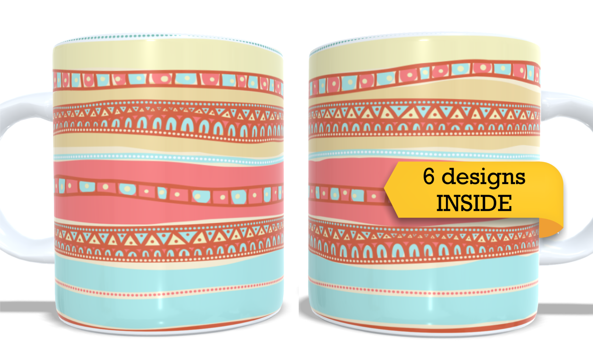 Set of 2 Coffee and Tea Mugs.