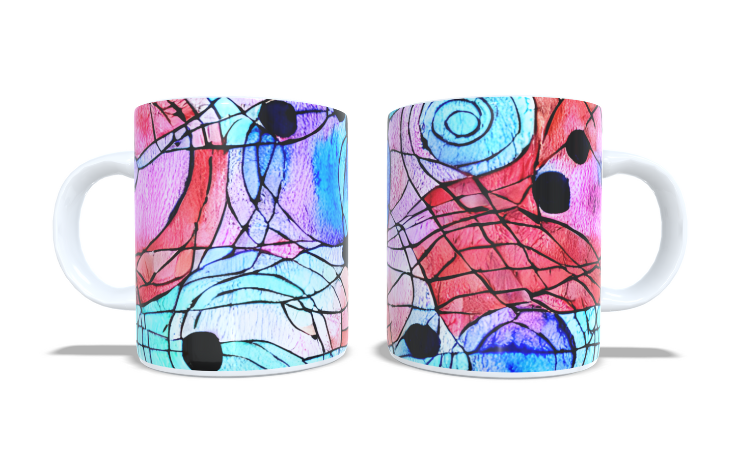 Colourfull Coffee and Tea Mug. Coffee Cup. Tea Mug. Abstract. Full colour sublimated #286